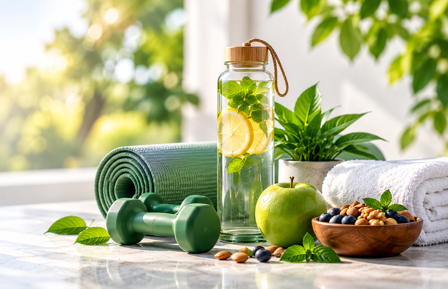 Peaceful wellness scene