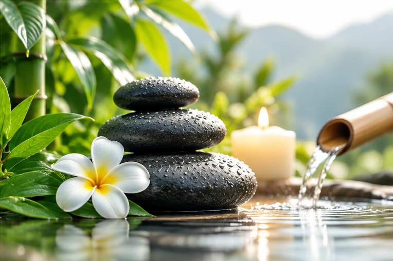 Peaceful wellness stones